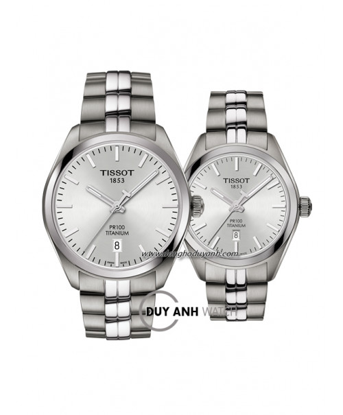 Đồng hồ đôi Tissot PR 100 TITANIUM T101.410.44.031.00 và T101.210.44.031.00